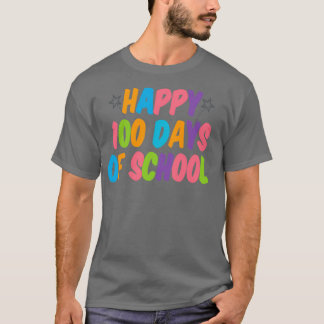 Camiseta 100 días felices de clases para profesores para ni