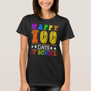 Camiseta 100 Días Felices De Enseñanza Escolar Arcoiris 1