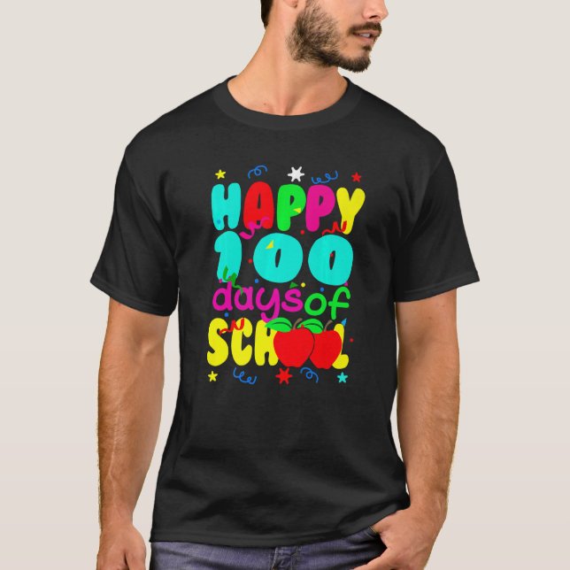 Camiseta 100 Días Felices De Escolar De Escolar De Escolar  (Anverso)