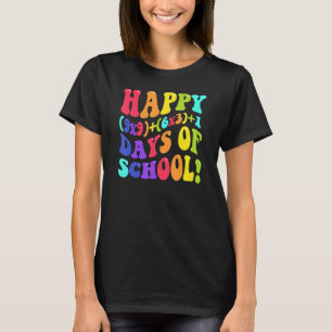 Camiseta 100 días felices de la escuela 100 días matemática