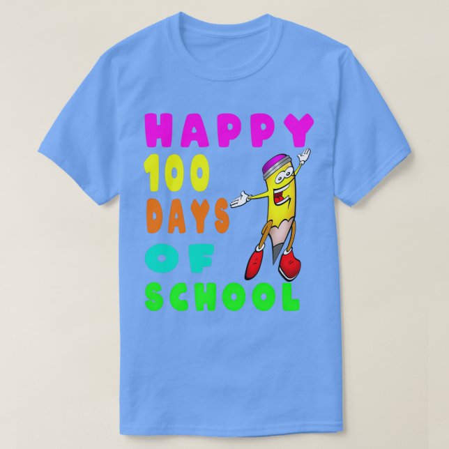 Camiseta 100 días felices de la escuela 68 (Diseño del anverso)