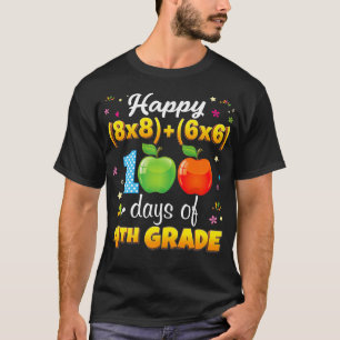 Camiseta 100 días felices de la fórmula matemática de cuart