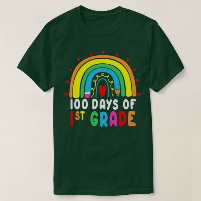 Camiseta 100 días felices de primer grado (Diseño del anverso)
