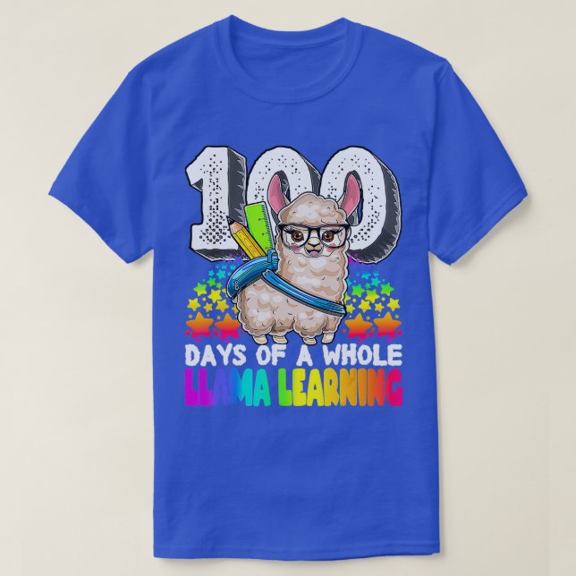 Camiseta 100 días felices de una llamada entera aprendiendo (Diseño del anverso)