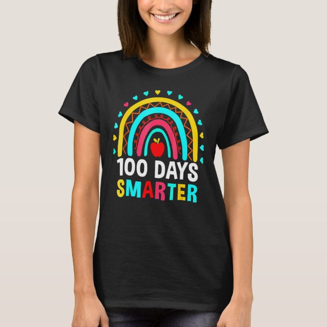 Camiseta 100 días felices del arcoiris de 100 profesores es (Anverso)