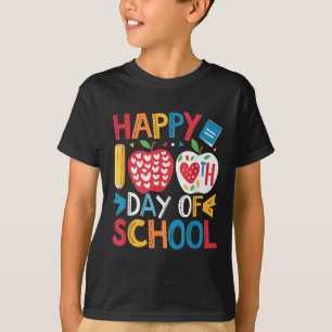 Camiseta 100 días felices para el estudiante de 100 días