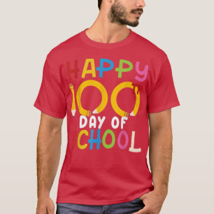 Camiseta 100 días felices para los niños de la escuela T-Sh