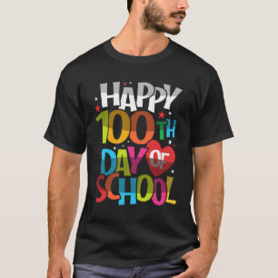 Camiseta 100 días feliz día de los profesores escolares