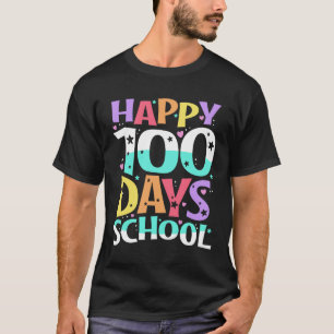 Camiseta 100 días feliz día de los profesores escolares
