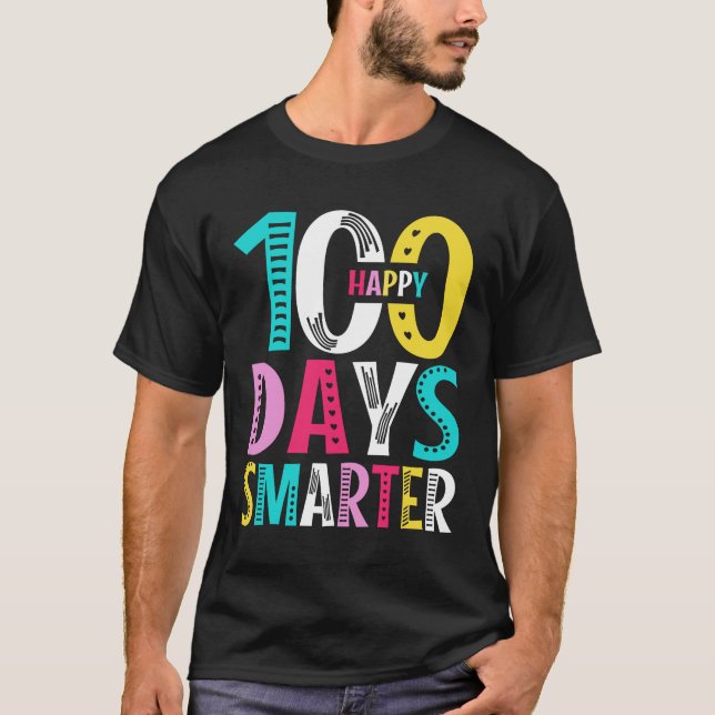 Camiseta 100 días feliz día de los profesores escolares (Anverso)