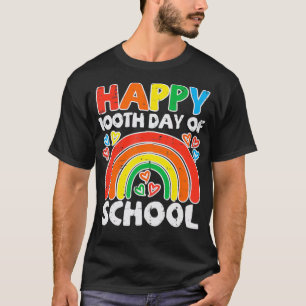 Camiseta 100 días feliz Día del Arcoiris escolar 100 días p