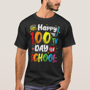 Camiseta 100 días feliz día del profesor universitario