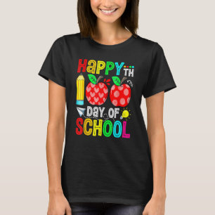 Camiseta 100 días feliz día del profesor universitario