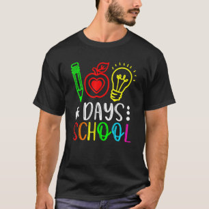 Camiseta 100 días feliz día del profesor universitario