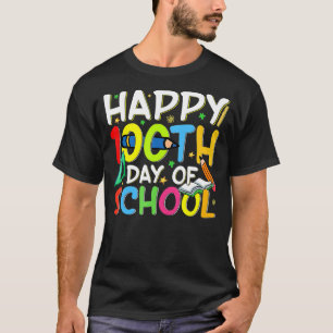 Camiseta 100 días feliz día del profesor universitario