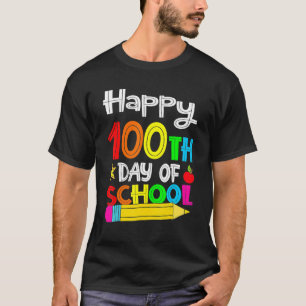 Camiseta 100 días feliz día del profesor universitario
