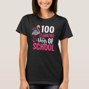 Camiseta 100 días flamazing de la escuela flamenco 100º día