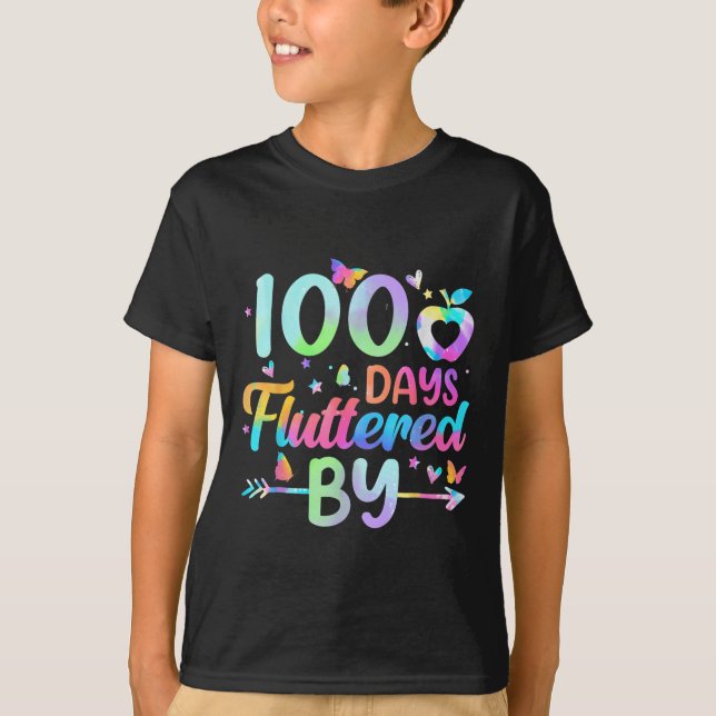 Camiseta 100 Días Fluidos Por - 100º Día De Enseñanza (Anverso)