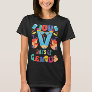 Camiseta 100 días Genius 100 días de estudiante de docente 
