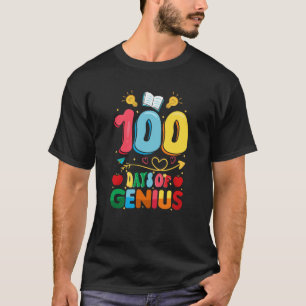 Camiseta 100 días Genius 100 días de maestro escolar