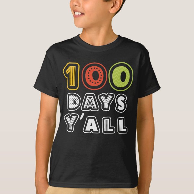 Camiseta 100 días graciosos, 100 días de escuela (Anverso)