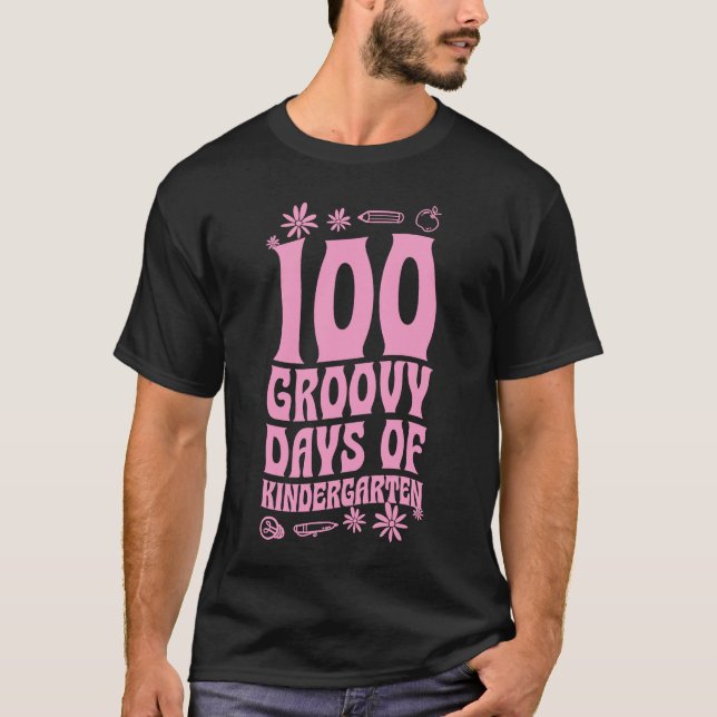 Camiseta 100 días granovosos de la escuela infantil 60 años (Anverso)