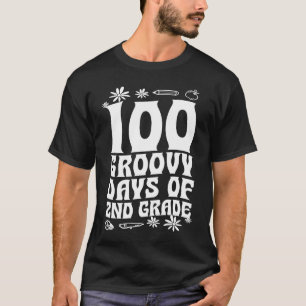Camiseta 100 Días Groovy del estilo de la 2ª escuela 60s 70