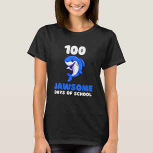 Camiseta 100 Días Jawsome Del Proyecto De Escuela Tiburón P