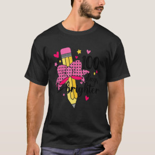 Camiseta 100 Días Lápiz Más Brillante Maestro Estudiante 10