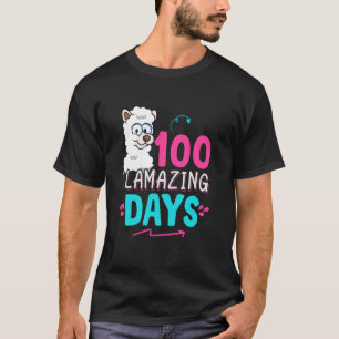 Camiseta 100 días llamativos Celebración de 100 días de esc