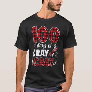 Camiseta 100 Días Loco a Cuadros Vida de Maestro 100º Día D