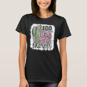 Camiseta 100 días maestro de Cactus más agudo feliz 100 día