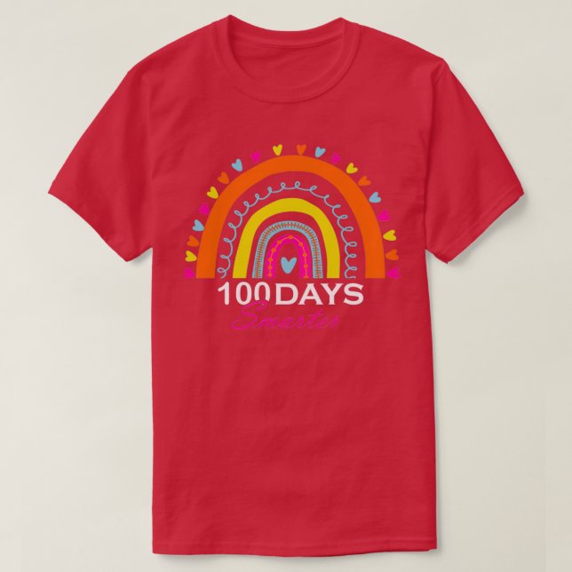 Camiseta 100 días maestro más inteligente 100 días de escue (Diseño del anverso)