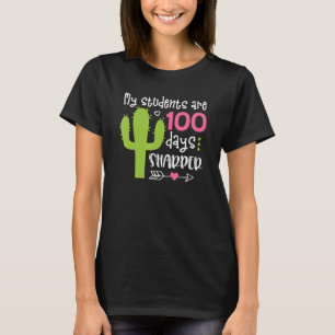Camiseta 100 días maestros de cactus más agudos feliz 100 d