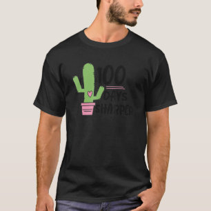 Camiseta 100 días maestros de cactus más agudos feliz 100 d