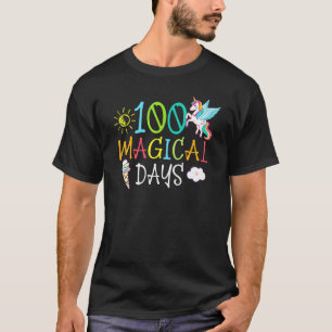Camiseta 100 Días Mágicos 100º Día de Colegio Unicornio Ens