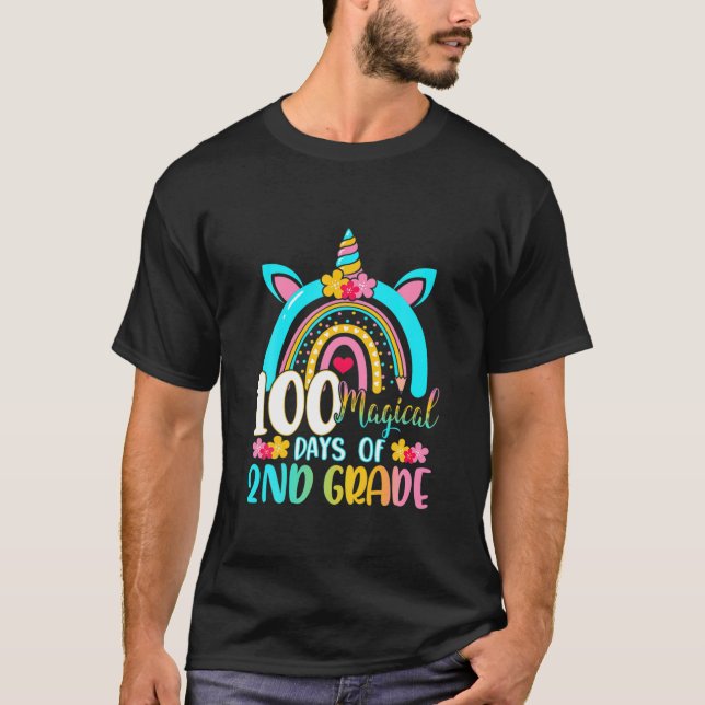 Camiseta 100 Días Mágicos De Aprender Rai De Segundo Grado  (Anverso)