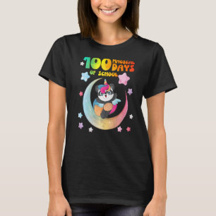 Camiseta 100 días mágicos de escuela Cute panda unicorn