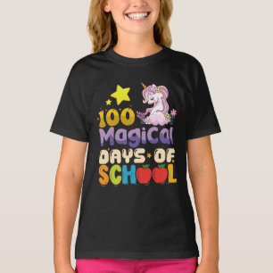 Camiseta 100 Días Mágicos De Escuela Maestra Unicornio