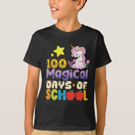 Camiseta 100 Días Mágicos De Escuela Maestra Unicornio