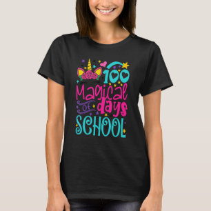 Camiseta 100 Días Mágicos De Escuela Unicornio Maestro Estu