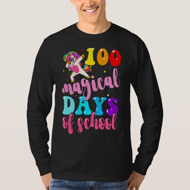 Camiseta 100 días mágicos de la escuela Unicornio (Anverso)
