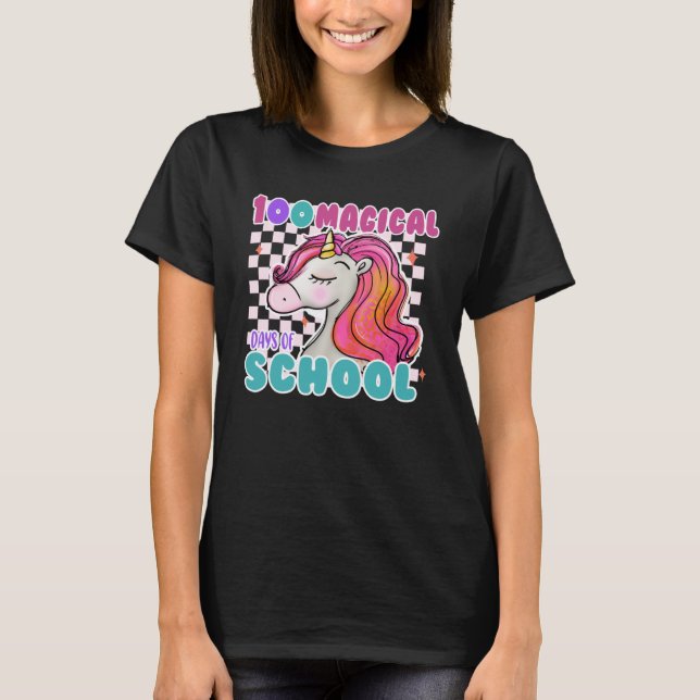 Camiseta 100 días mágicos de la escuela Unicornio (Anverso)