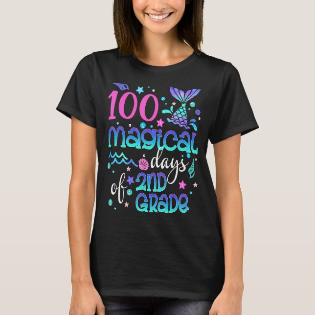 Camiseta 100 Días Mágicos De Niños Chicas De 2º Grado De Si (Anverso)