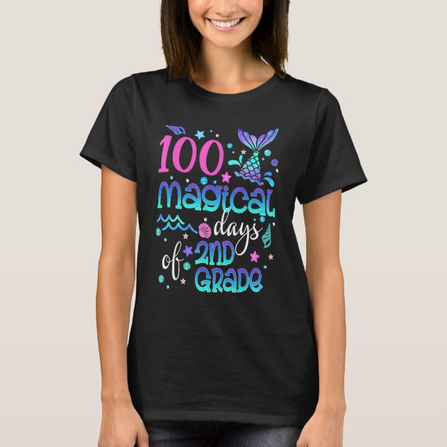 Camiseta 100 Días Mágicos De Niños Chicas De 2º Grado De Si (Anverso)