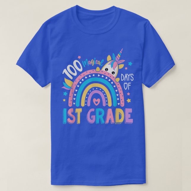 Camiseta 100 días mágicos de Unicornio (Diseño del anverso)