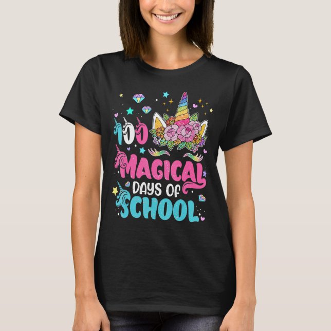 Camiseta 100 días mágicos felices 100 días de escuela Unico (Anverso)