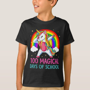Camiseta 100 días mágicos lluvias en Unicornio