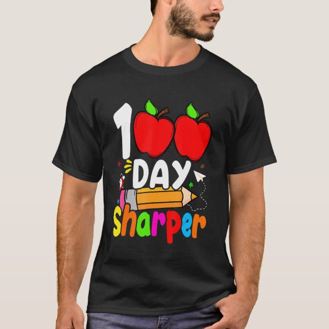 Camiseta 100 días más aguda vida docente feliz 100 días de  (Anverso)