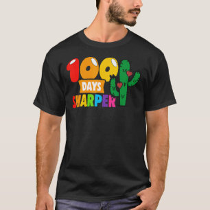 Camiseta 100 Días Más Agudo Cactus Lindo 100º Día De Escuel